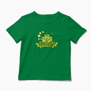 Tricou Personalizat Garfield Enjoy 420 - Copii-Verde