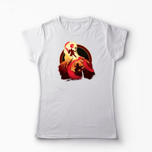 Tricou Personalizat God Of War Adventură cu Tată - Femei-Alb
