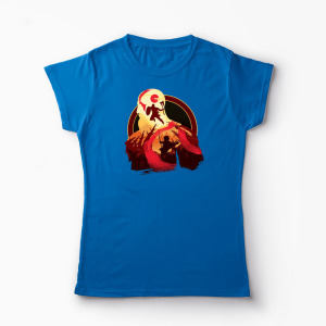 Tricou Personalizat God Of War Adventură cu Tată - Femei-Albastru Regal