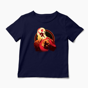 Tricou Personalizat God Of War Adventură cu Tată - Copii-Bleumarin