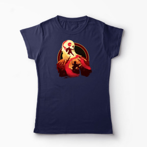 Tricou Personalizat God Of War Adventură cu Tată - Femei-Bleumarin