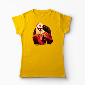 Tricou Personalizat God Of War Adventură cu Tată - Femei-Galben