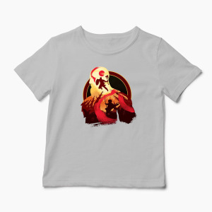 Tricou Personalizat God Of War Adventură cu Tată - Copii-Gri