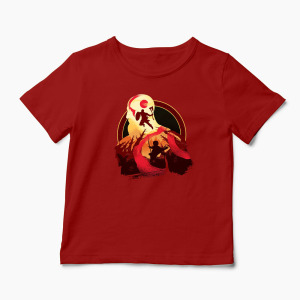 Tricou Personalizat God Of War Adventură cu Tată - Copii-Roșu