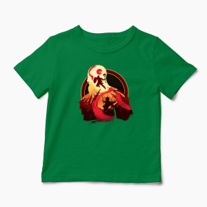 Tricou Personalizat God Of War Adventură cu Tată - Copii-Verde