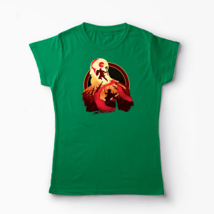 Tricou Personalizat God Of War Adventură cu Tată - Femei-Verde