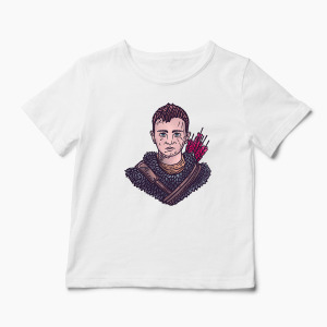 Tricou Personalizat God Of War Atreus - Copii-Alb
