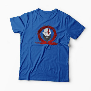 Tricou Personalizat God Of War Kratos Logo - Bărbați-Albastru Regal