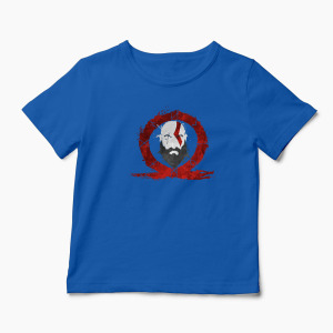 Tricou Personalizat God Of War Kratos Logo - Copii-Albastru Regal