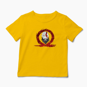 Tricou Personalizat God Of War Kratos Logo - Copii-Galben