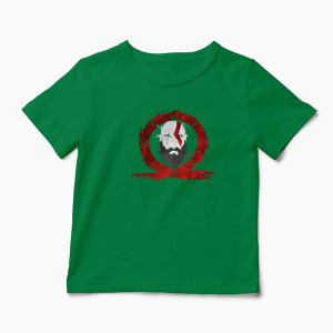 Tricou Personalizat God Of War Kratos Logo - Copii-Verde