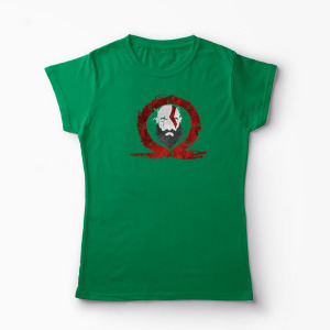 Tricou Personalizat God Of War Kratos Logo - Femei-Verde