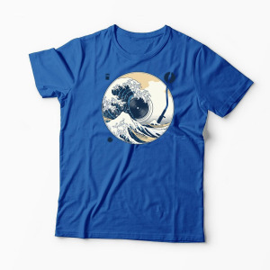 Tricou Personalizat Great Wave Sound - Sunetul Marelui Val - Bărbați-Albastru Regal