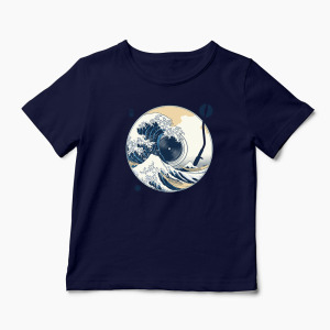 Tricou Personalizat Great Wave Sound - Sunetul Marelui Val - Copii-Bleumarin