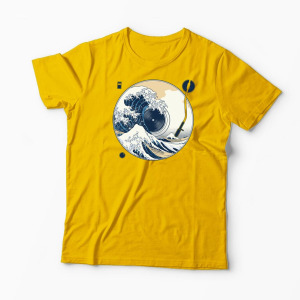 Tricou Personalizat Great Wave Sound - Sunetul Marelui Val - Bărbați-Galben