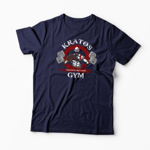 Tricou Personalizat Gym Kratos-Training Like A God - Bărbați-Bleumarin