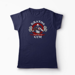 Tricou Personalizat Gym Kratos-Training Like A God - Femei-Bleumarin