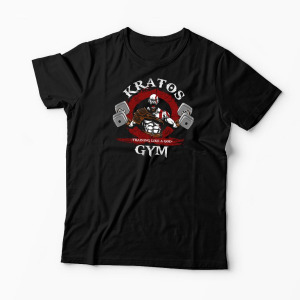 Tricou Personalizat Gym Kratos-Training Like A God - Bărbați-Negru