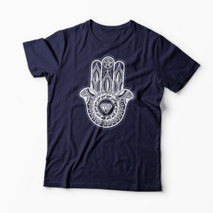 Tricou Personalizat Hamsa Hand - Bărbați-Bleumarin