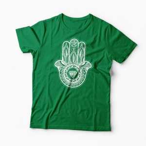 Tricou Personalizat Hamsa Hand - Bărbați-Verde