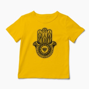 Tricou Personalizat Hamsa Hand - Copii-Galben