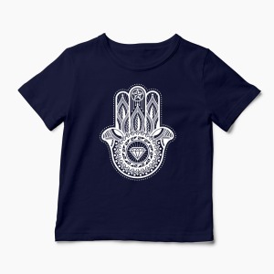 Tricou Personalizat Hamsa Hand - Copii-Bleumarin