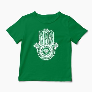 Tricou Personalizat Hamsa Hand - Copii-Verde