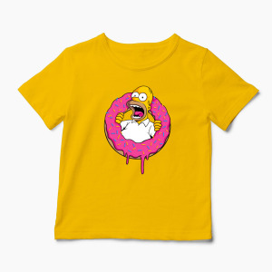 Tricou Personalizat Homer Simpson Sweet Cream - Copii-Galben