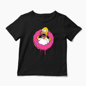 Tricou Personalizat Homer Simpson Sweet Cream - Copii-Negru