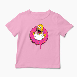 Tricou Personalizat Homer Simpson Sweet Cream - Copii-Roz