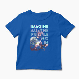 Tricou Personalizat John Lennon Imagine - Copii-Albastru Regal