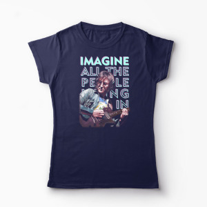 Tricou Personalizat John Lennon Imagine - Femei-Bleumarin
