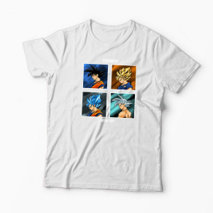 Tricou Personalizat Kakarot Saiyan Dragon Ball Z - Bărbați-Alb
