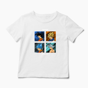 Tricou Personalizat Kakarot Saiyan Dragon Ball Z - Copii-Alb