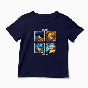 Tricou Personalizat Kakarot Saiyan Dragon Ball Z - Copii-Bleumarin