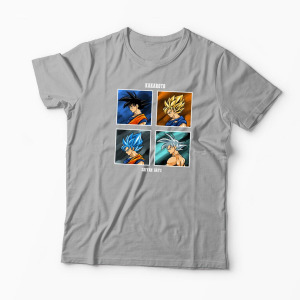 Tricou Personalizat Kakarot Saiyan Dragon Ball Z - Bărbați-Gri