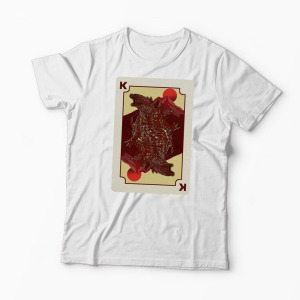 Tricou Personalizat King Card Godzilla Poker - Bărbați-Alb