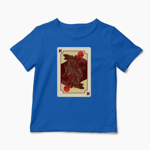 Tricou Personalizat King Card Godzilla Poker - Copii-Albastru Regal