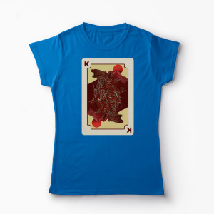 Tricou Personalizat King Card Godzilla Poker - Femei-Albastru Regal