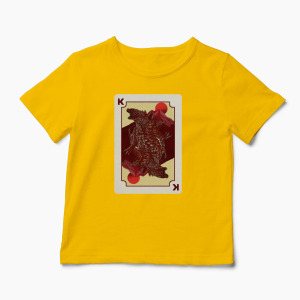 Tricou Personalizat King Card Godzilla Poker - Copii-Galben