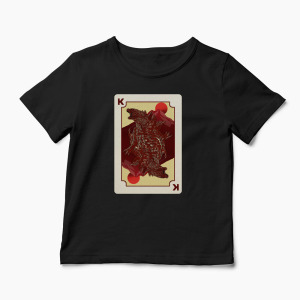 Tricou Personalizat King Card Godzilla Poker - Copii-Negru