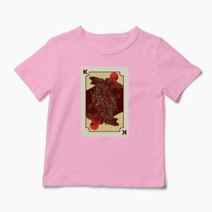 Tricou Personalizat King Card Godzilla Poker - Copii-Roz