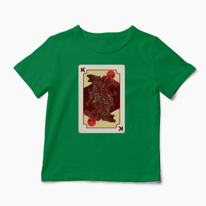Tricou Personalizat King Card Godzilla Poker - Copii-Verde