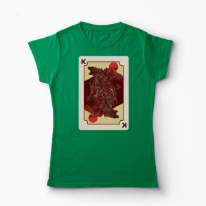 Tricou Personalizat King Card Godzilla Poker - Femei-Verde