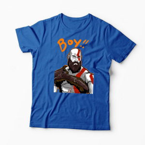 Tricou Personalizat Kratos BOY! - Bărbați-Albastru Regal