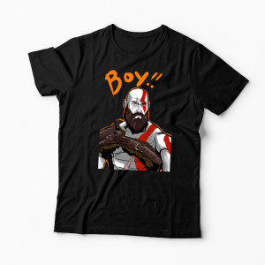 Tricou Personalizat Kratos BOY! - Bărbați-Negru