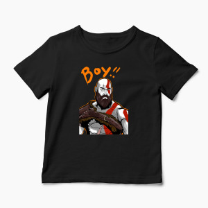 Tricou Personalizat Kratos BOY! - Copii-Negru