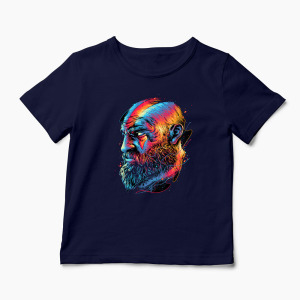 Tricou Personalizat Kratos GOW Artistic - Copii-Bleumarin