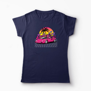 Tricou Personalizat Lamborghini Countach - Femei-Bleumarin
