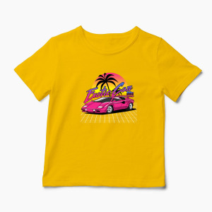 Tricou Personalizat Lamborghini Countach - Copii-Galben
